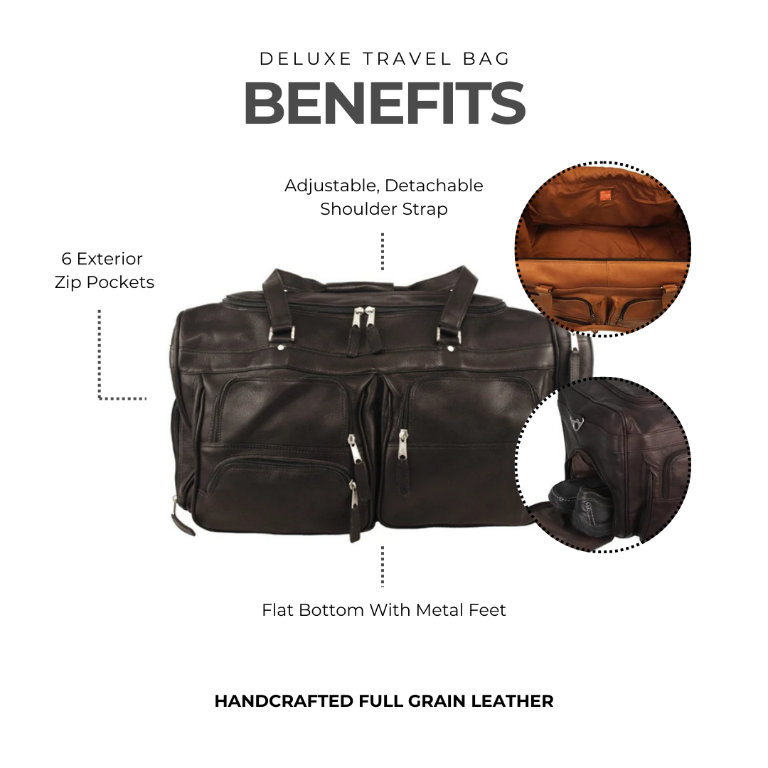 Charleston Leather Duffel Bag - Image 10